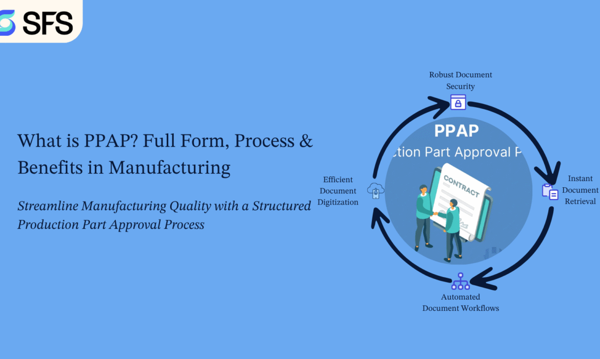 PPAP full form in manufacturing showing Production Part Approval Process for quality assurance and supplier validation