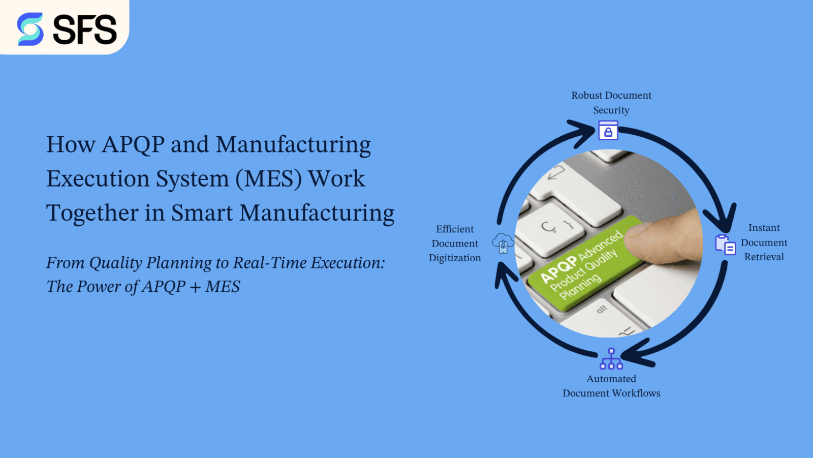 APQP and Manufacturing Execution System (MES) integration for smart manufacturing showing production planning and real-time shop floor execution